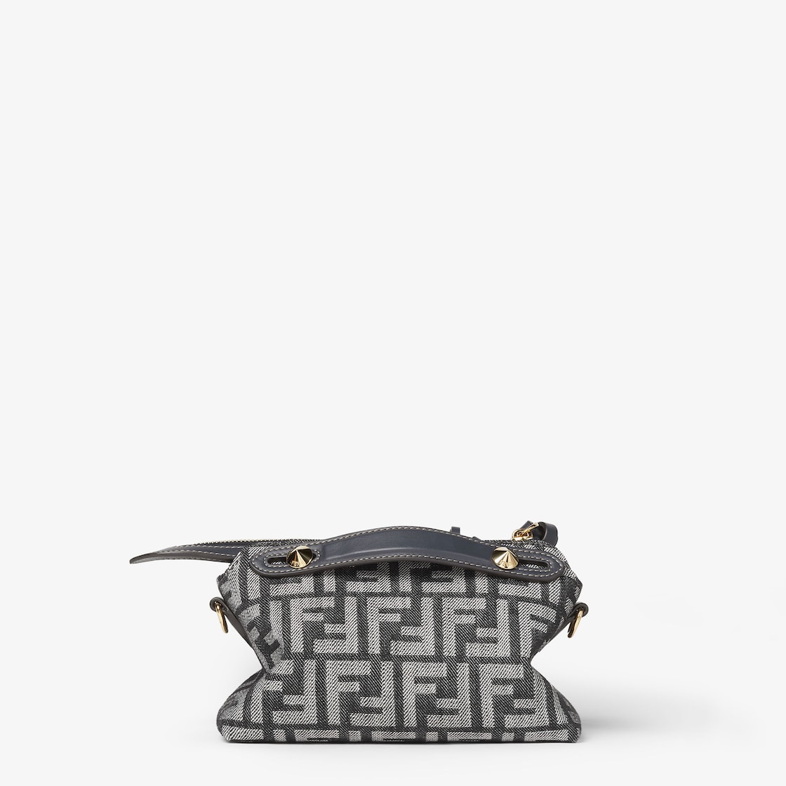 FENDI By The Way Soft Mini Dark blue denim-effect FF jacquard mini-bag - Image 3